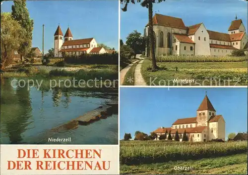 Niederzell Reichenau Mittelzell und Oberzell Kirchen Kat. Reichenau