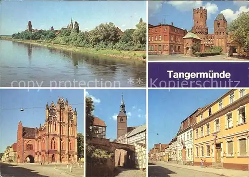 Tangermuende Rossfurt Elbe Neustaedter Tor Leninstrasse Kat. Tangermuende