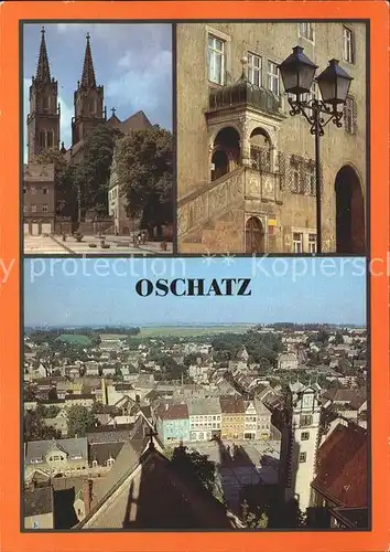 Oschatz Platz der DSF Freitreppe am Rathaus  Kat. Oschatz