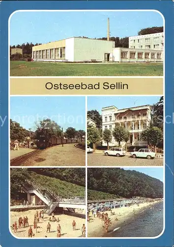Sellin Ruegen Erholungsheim Klubhaus Haus Sellin Kleinbahn Strand Kat. Sellin Ostseebad