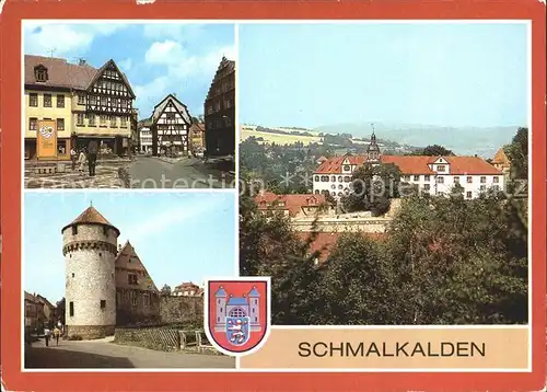 Schmalkalden Altmarkt Pulverturm Schloss Wilhelmsburg Kat. Schmalkalden
