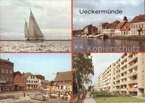 Ueckermuende Mecklenburg Vorpommern Hafen Karl Marx Platz Neubaugebiet Kat. Ueckermuende