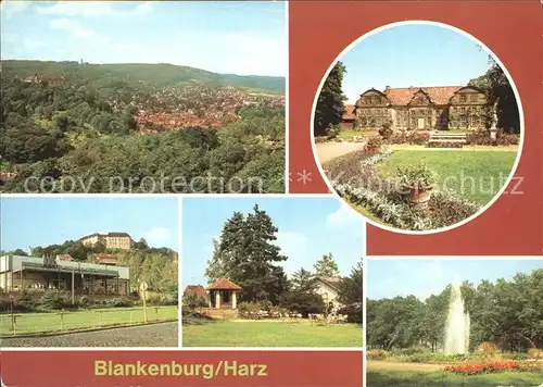 Blankenburg Harz Schloss Stadtpark  Kat. Blankenburg