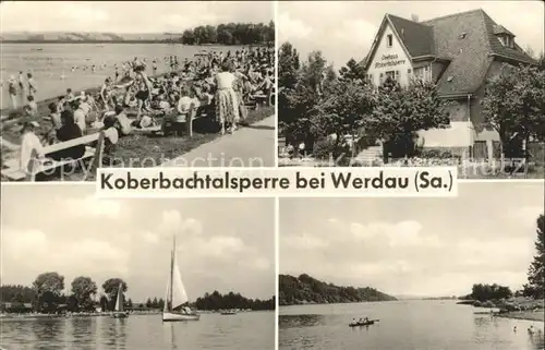 Werdau Sachsen Koberbachtalsperre Seehaus Kobertalsperre  Kat. Werdau