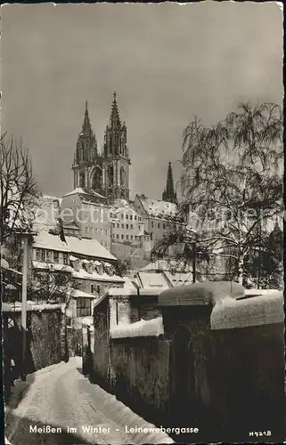 Meissen Elbe Sachsen Leinewebergasse Kat. Meissen