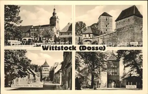 Wittstock Dosse Marktplatz Amtshof Ernst Thaelmann Strasse Groeper Tor  Kat. Wittstock