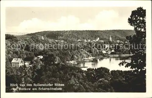 Buckow Maerkische Schweiz Schermuetzelsee Blick von den Bollersdorfer Hoehen Kat. Buckow Maerkische Schweiz