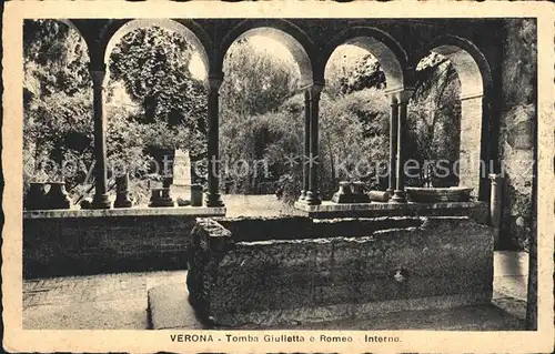 Verona Veneto Tomba Giulietta e Romeo Interno Kat. Verona