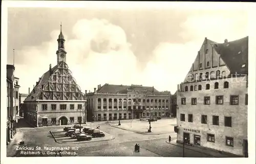 Zwickau Sachsen Hauptmarkt Rathaus Gewandhaus Kat. Zwickau