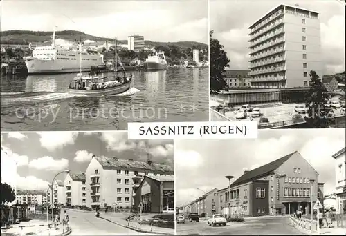 Sassnitz Ostseebad Ruegen Ruegen Hotel Wilhelm Pieck Ring Stubnitz Lichtspiele Hafen Kat. Sassnitz