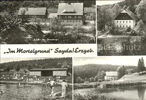 Sayda Mortelgrund Gasthaus Mortelmuehle Schwimmbad Jugendherberge Kat. Sayda