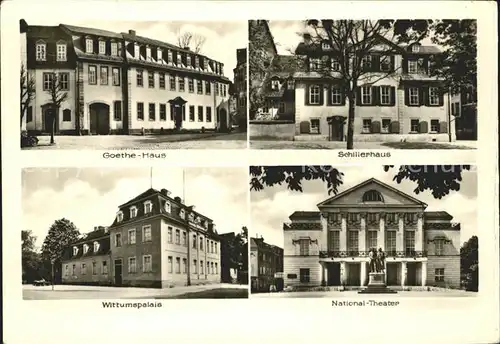 Weimar Thueringen Goethe Haus Schillerhaus Wittumspalais National Theater  Kat. Weimar