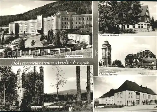 Johanngeorgenstadt Krankenhaus Dr. Georg Benjamin Klubhaus Gaststaette Waldesruh  Kat. Johanngeorgenstadt