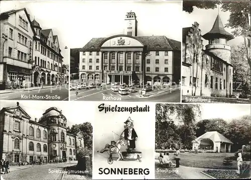 Sonneberg Thueringen Rathaus Karl Marx Strasse Schlossberg Stadtpark  Kat. Sonneberg