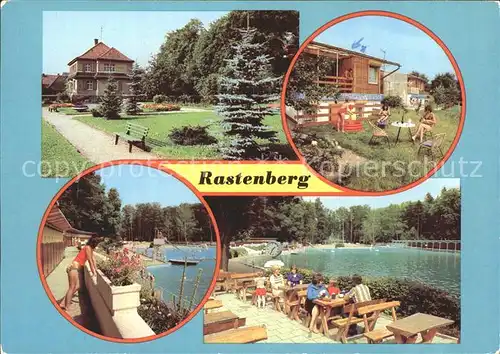 Rastenberg Parkanlage Bungalowsiedlung Schwimmbad Friedrich Ludwig Jahn  Kat. Rastenberg