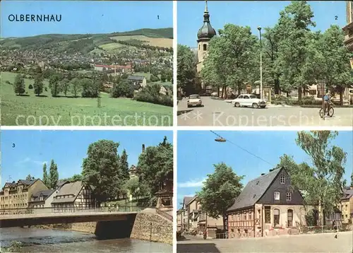 Olbernhau Erzgebirge Ernst Thaelmann Platz Kegelbruecke  Kat. Olbernhau