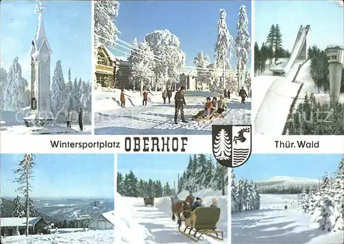 Oberhof Thueringen Sprungschanze Pferdeschlitten  Kat. Oberhof Thueringen