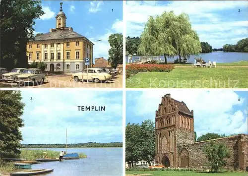 Templin Rathaus Stadtsee Luebbesee Prenzlauer Tor  Kat. Templin