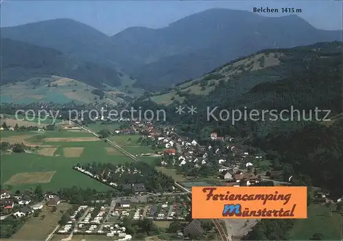 Muenstertal Schwarzwald Fliegeraufnahme Belchen Feriencamping  Kat. Muenstertal