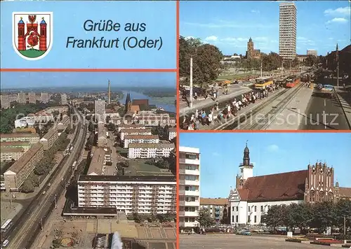 Frankfurt Oder Rathaus Wilhelm Pieck Strasse Karl Marx Strasse  Kat. Frankfurt Oder