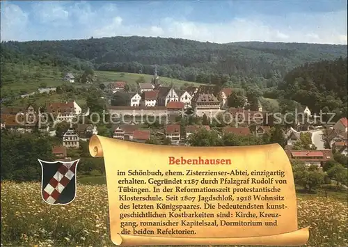 Bebenhausen Tuebingen Zisterzienser Abtei Kat. Tuebingen