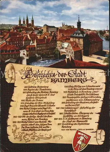 Bamberg Geschichte Teilansicht  Kat. Bamberg