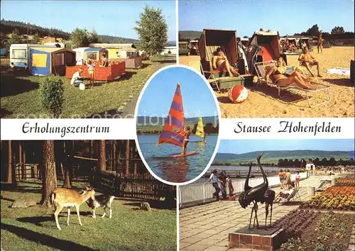 Hohenfelden Stausee Segelboot Campingplatz Reh  Kat. Hohenfelden