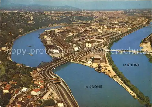 Lyon France Confluent Rhone Saone  Kat. Lyon