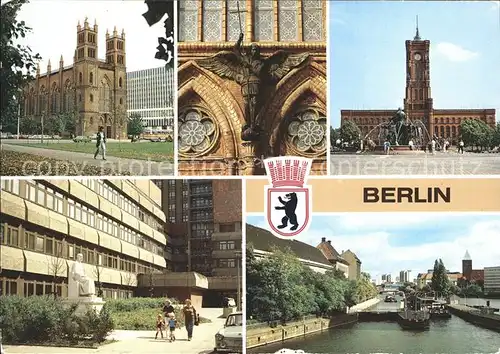 Berlin Friedrich Werdersche Kirche Rotes Rathaus Muehlendammschleuse  Kat. Berlin