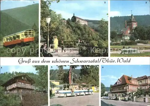Schwarzatal Oberweissbacher Bergbahn Schloss Schwarzburg Sitzendorf Hotel Zur Linde  Kat. Rudolstadt