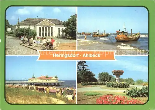 Ahlbeck Ostseebad Kulturhaus Strand Seebruecke  Kat. Heringsdorf Insel Usedom