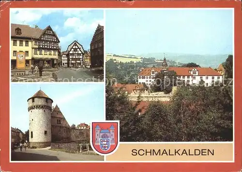 Schmalkalden Altmarkt Pulverturm Schloss Wilhelmsburg  Kat. Schmalkalden