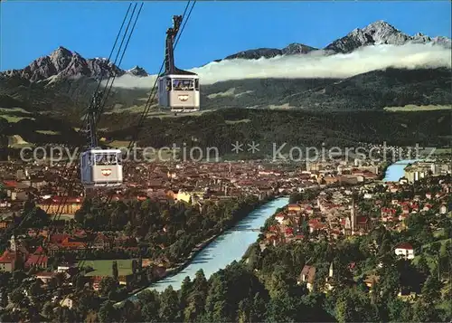 Innsbruck Nordkettenbahn Wegenkreuzung Serles Nockspitze  Kat. Innsbruck