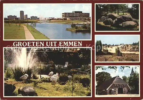 Emmen Netherlands Gebaeude Brunnen  Kat. Emmen