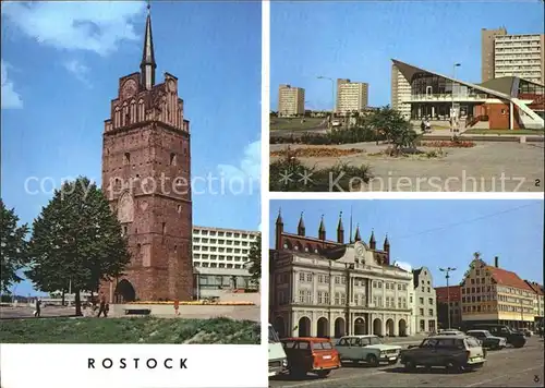 Rostock Mecklenburg Vorpommern Kroepeliner Tor Rathaus Haus Sonne  Kat. Rostock