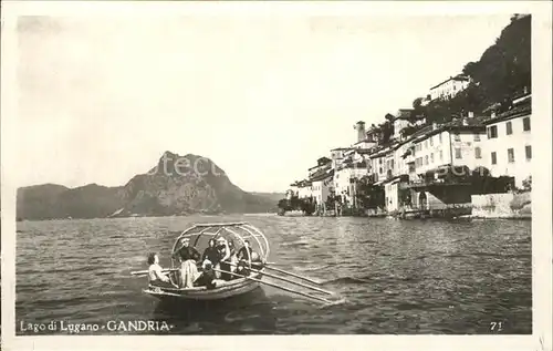 Gandria Lago di Lugano Gondelfahrt Kat. Gandria