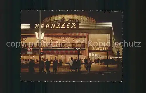 Berlin Kurfuerstendamm Cafe Kranzler bei Nacht Kat. Berlin