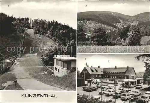 Klingenthal Vogtland Gr Aschbergschanze Panorama HO Sporthotel Waldgut Kat. Klingenthal Sachsen