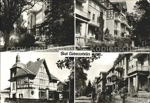 Bad Liebenstein Kurheime Albert Schweitzer und Edelweiss Cafe am Bahnhof Kurheim Olga Kat. Bad Liebenstein