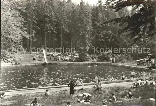 Friedrichsbrunn Harz Waldfreibad Kat. Friedrichsbrunn