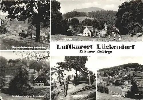 Lueckendorf Betriebsferienheim Kretscham Hochwald Fuchskanzel Sommerberg Kat. Kurort Oybin