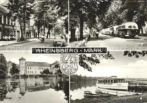 Rheinsberg Strassenpartie Schloss Faehrschiff Anleger Kat. Rheinsberg