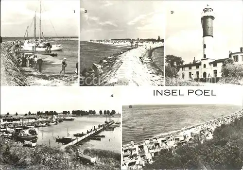 Insel Poel Mole Timmendorf Leuchtturm Hafen Kirchdorf Schwarzer Busch Strand Kat. Insel Poel