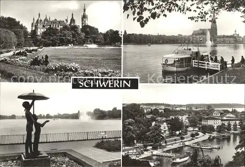 Schwerin Mecklenburg Schloss Bootsanleger Am Pfaffenteich Blick vom Schloss Kat. Schwerin