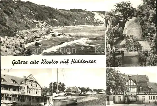 Kloster Hiddensee Grabstaette Gerhart Hauptmann FDGB Erholungsheim Hitthim Hafen FDGB Vertragsheim Wieseneck Kat. Insel Hiddensee