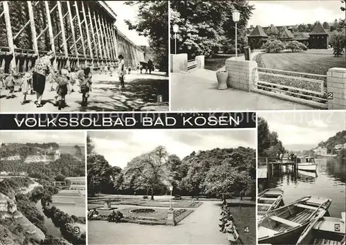 Bad Koesen Gradierwerk Kurpark Badeanstalt Rudelsburg Dampferanlegestelle Kat. Bad Koesen
