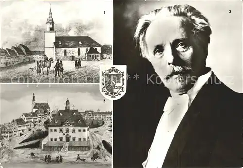 Hohenstein Ernstthal Geburtsstadt Karl Mays Portraet um 1900 Marktplatz um 1842 Kat. Hohenstein Ernstthal