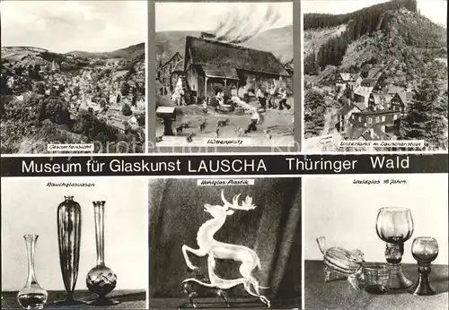 Lauscha Museum fuer Glaskunst Vase Plastik Huettenplatz Unterland Lauschenstein Kat. Lauscha