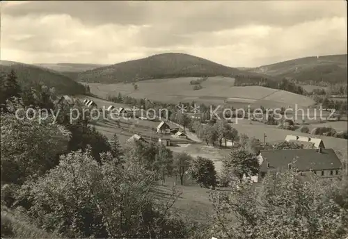 Geising Erzgebirge Panorama mit Kohlhaukuppe Kat. Geising Osterzgebirge