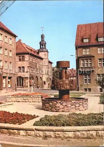 Nordhausen Thueringen Lutherplatz Brunnen Kat. Nordhausen Harz